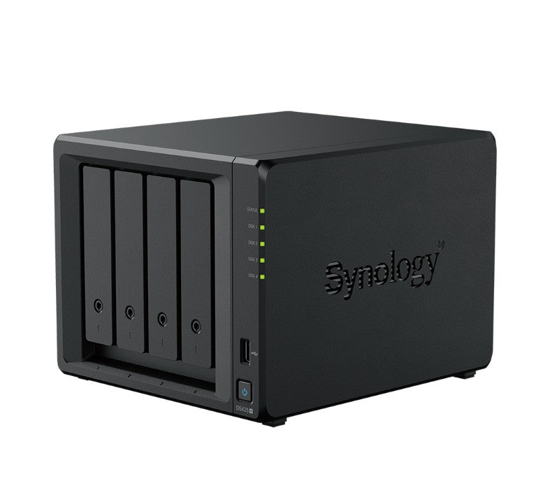 Synology DiskStation DS425 NAS 4-Bay 3.5 ft Diskless, Intel Celeron J4125 1 x 1GbE 1 x 2.5GbE, 2GB RAM, 2 x USB3.2, 3 Year wty