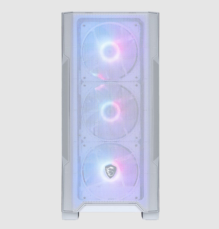 MSI MAG PANO 110R PZ WHITE Micro ATX Case, 2 x USB 5Gbps , 1x USB C 20Gbps, 1 x Audio-Out Mic,, 3x 2.5 ft, 2x 3.5 ft, Micro ATX Mini ITX(NEW)