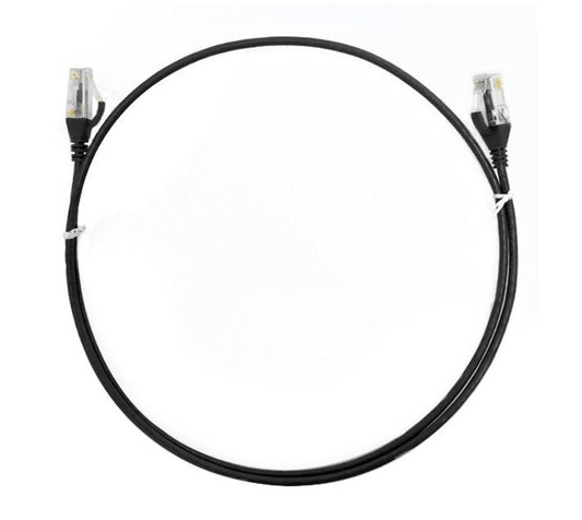 8ware CAT6 Ultra Thin Slim Cable 3m 300cm - Black Color Premium RJ45 Ethernet Network LAN UTP Patch Cord 26AWG for Data