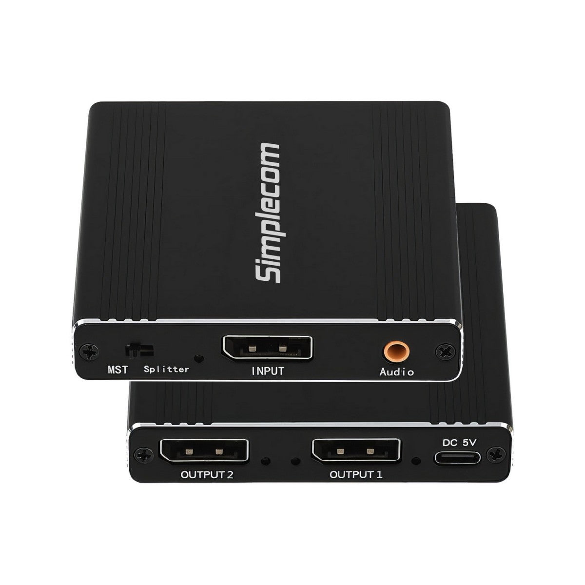 Simplecom CM214 DisplayPort Splitter 1 IN 2 OUT MST Hub for Dual Extended Screens 4K DP 1.4