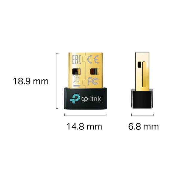 TP-Link UB500 Bluetooth 5.0 Nano USB 2.0 Adapter, Add Bluetooth To Your Devices, Wireless Connectivity, Windows 10 8.1 7, Plug and Play