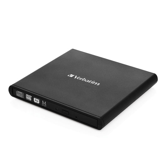 Verbatim External Slimline DVD CD Writer, Burner, Reader, Player, Ultra Portable for Notebooks, Nero Software, USB Powered Black Mobile, Retail 2025