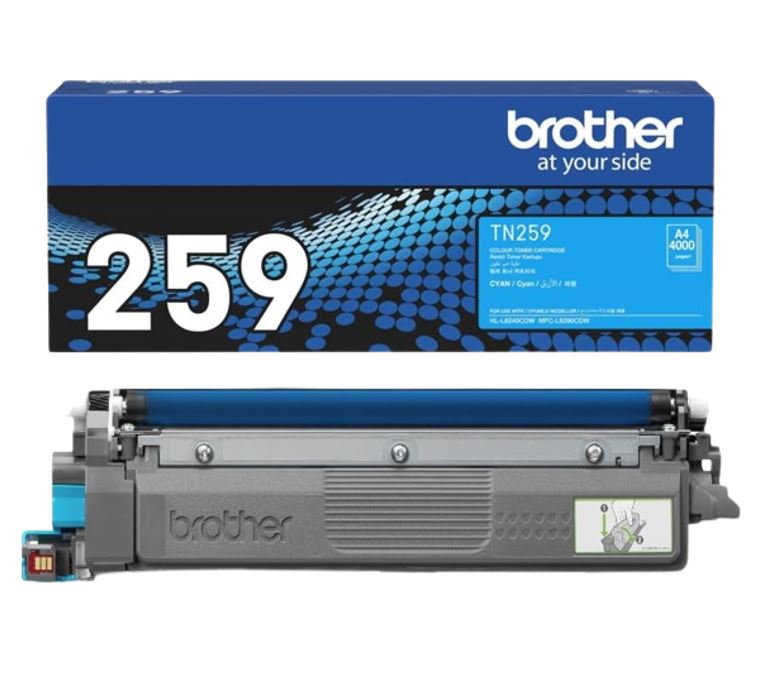 Brother TN-259C NEW CYAN SUPER HIGH YIELD CARTRIDGE TO SUIT MFC-L8390CDW HL-L8240CDW -Up to 4000pages