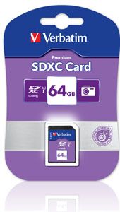 Verbatim SDXC 64GB (Class 10 UHS-I) Up to 45MB Sec 300X read speed
