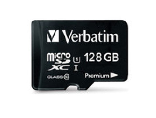 Verbatim Micro SDXC 128GB (Class 10 UHS-I) w Adaptor - 600x, 90 MB Second, High Capacity and fast transfer. Mobile, Camera, Backup. Water Resistant