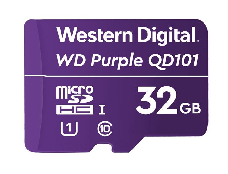 Western Digital WD Purple 32GB MicroSDXC Card 24 7 -25 degreeC to 85 degreeC Weather Humidity Resistant Surveillance IP Camera DVR NVR Dash Cams Drones 16GB