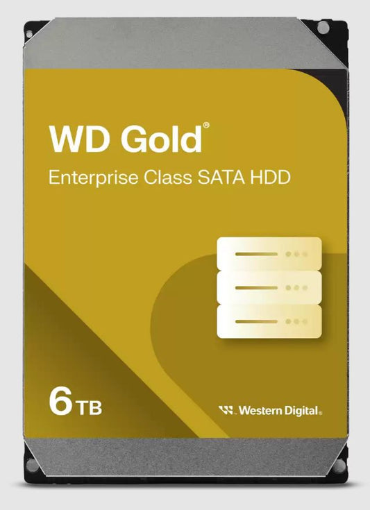 Western Digital Gold 6TB 3.5 ft Enterprise Class SATA 6 Gb s HDD 7200 RPM Cache Size 256MB 5-Year Limited Warranty
