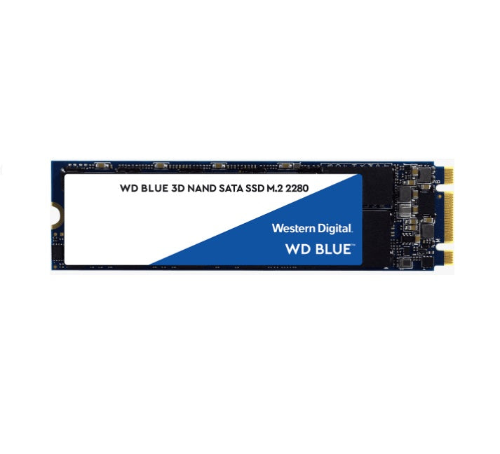 Western Digital WD Blue 500GB M.2 SATA SSD 560R 530W MB s 95K 84K IOPS 200TBW 1.75M hrs MTTF 3D NAND 7mm 5yrs Wty