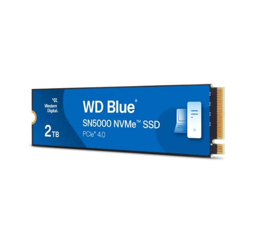 Western Digital WD Blue SN5000 NVMe 2TB SSD M.2 2280, 5,150MB s R 4,850MB s W, 650K IOPS R 770K IOPS W, PCIe Gen4 x4, 5-Y Warranty