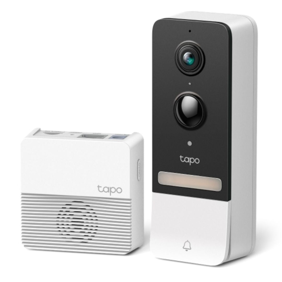TP-Link Tapo D230S1 Smart Battery Video Doorbell, 2K 5MP Live View, Colour Night Vision, Water Dust Resistant IP64