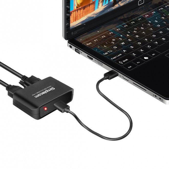 (LS) Simplecom DA326 USB 3.0 to HDMI VGA Video Adapter with 3.5mm Audio Full HD 1080p - Works With NUCs