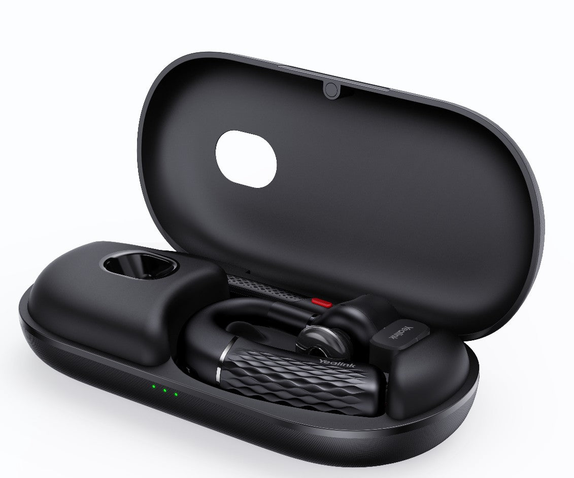 Yealink BH71 Pro USB-CA Bluetooth Wireless Mono Headset, Carrying Case w Built-In Battery (20hrs), USB-C to USB-A Cable, 10H Talk Time