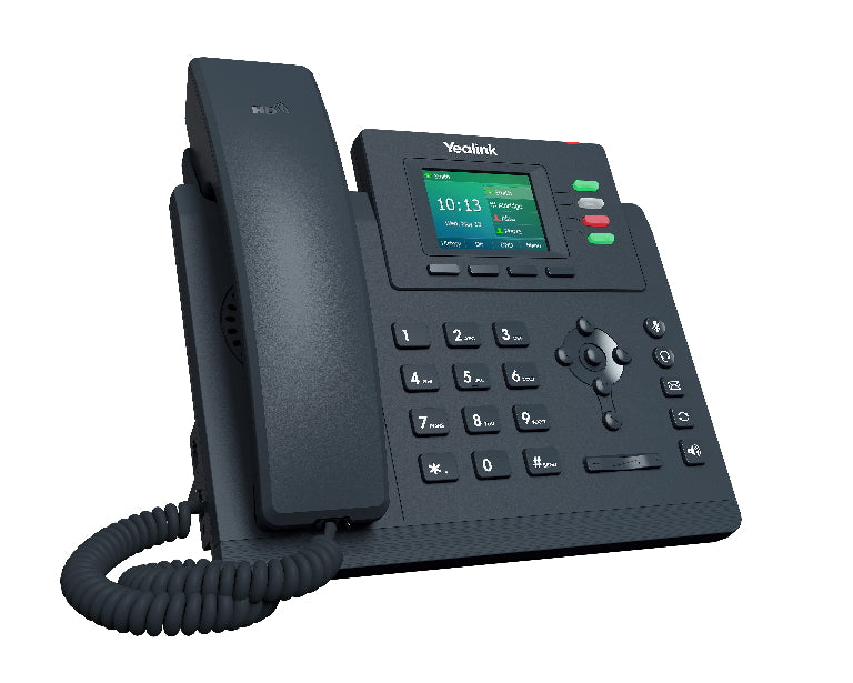 Yealink T33G 4 Line IP phone Entry-level, 320x240 Colour Display, Dual Gigabit Ports, PoE, HD Voice Quality, No Power Adapter included, Zoom, HD Voice