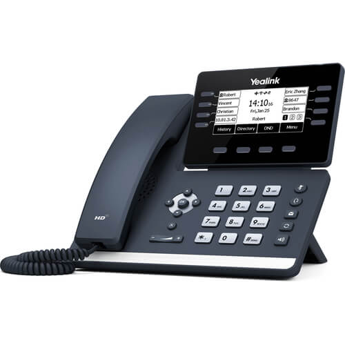 Yealink SIP-T53, 12 Line IP HD Phone Prime Business Phone, 3.7 ft 360 x 160 greyscale screen, HD voice, Dual Gig Ports, USB 2.0 Port, SBC Ready