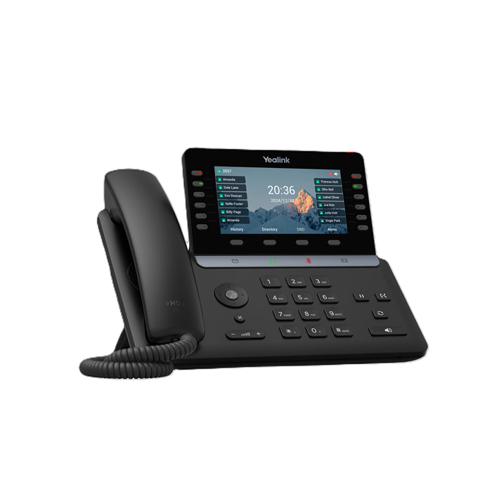 Yealink SIP-T85W IP Phone, 5.5 ft Color Display, 16 SIP Accounts, HD Voice, Bluetooth 5.0, Wi-Fi 6, Dual USB, PoE, Linux 6.1, Wall Mountable