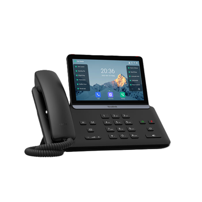 Yealink SIP-T88W IP Phone, 7 ft Touchscreen, Android 13, HD Voice, Bluetooth 5.0, Wi-Fi 6, Dual USB, PoE, Wall Mountable, Optional BTH88 Handset