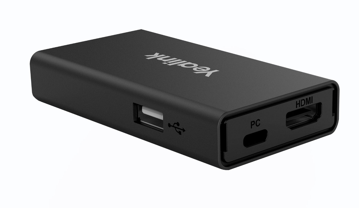 Yealink VCH51, Cable Content Sharing Box for MeetingBar A20 A30 series, 0.6m HDMI Cable, 0.6m USB-C Cable, HDMI Sharing