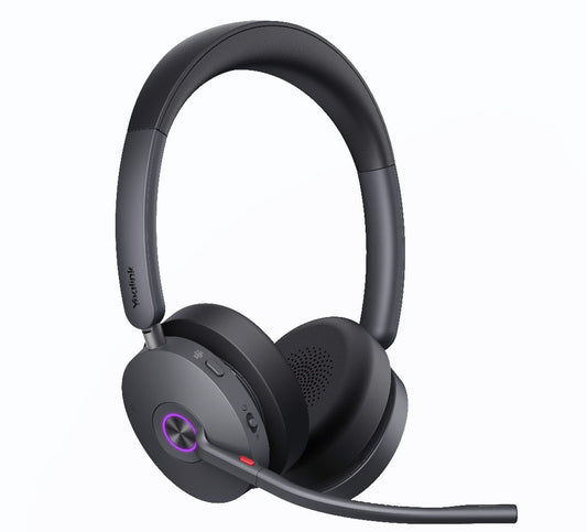 Yealink WH68 Dual Teams Hybrid DECT Bluetooth Hybrid Wireless Technology, 4-Mic Hybrid ANC, 4-Mic Noise Cancellation, All-Day-Wearing Comfort WDD60