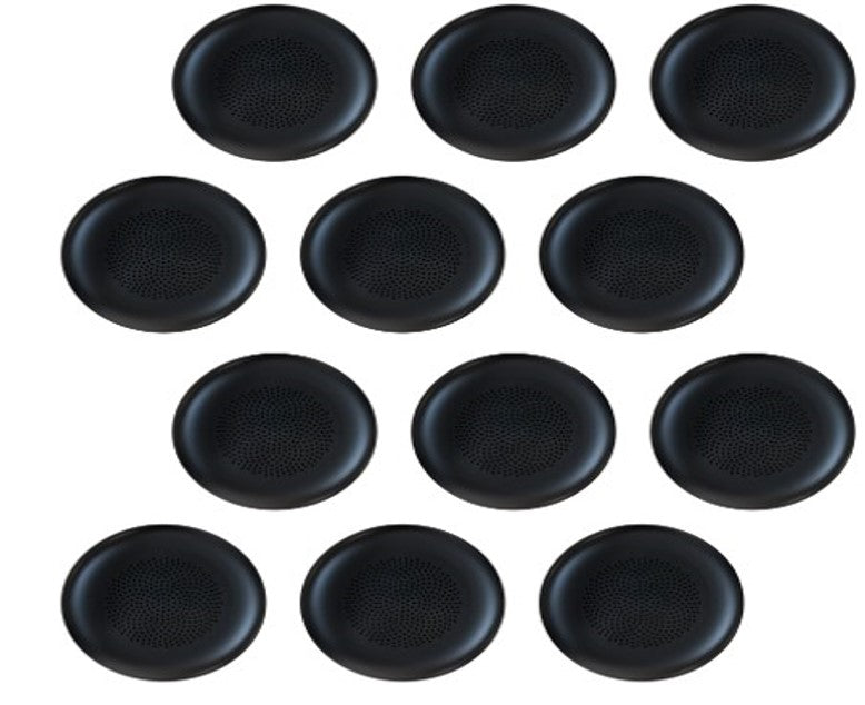 Yealink YHA-LEC New Version 3311060 Replacement Leather Ear Cushion for WH62 WH66, Black, 12 PCS, not compatible with UH36 YHS36