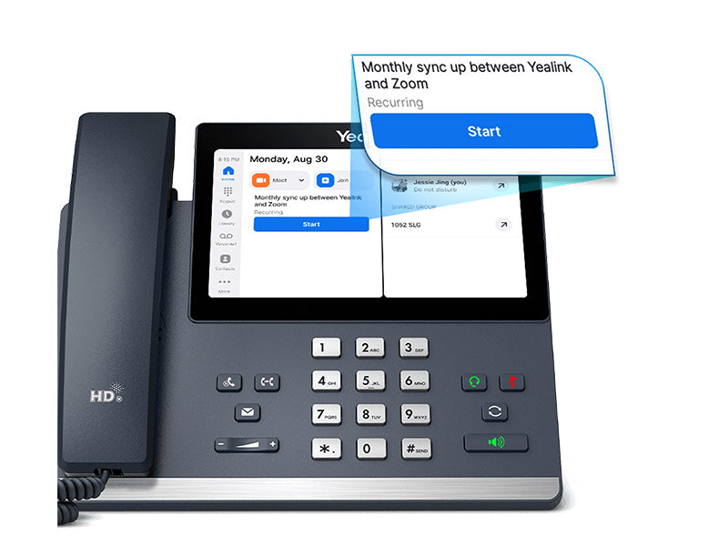 Yealink MP56 Zoom Edition (Power Adapter Wall Mount Bracket Optional) HD Audio, Android 9.0 OS, Support Bluetooth headset, Native Zoom experience