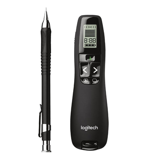 Logitech R800 Laser Presentation Remote LCD display time tracking 30m Range, 2.4GHz Instuitive slideshow controls ~MILT-R700PRO 910-003508