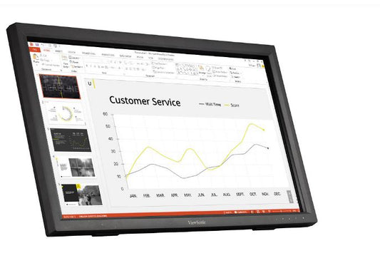 ViewSonic 24 ft TD2423 IR 10 Point Touch Advanced Ergonomics, Magnetic Pen Holder, 40 degrees Tilt, 7H Hardness VESA 100, Glove, Multi OS Touch Monitor