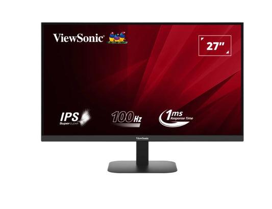 ViewSonic 27 ft 2K QHD 2560 X 1440, 100hz, SuperClear IPS, 1ms, HDR10, 2 x Speakers, Seamless viewing, HDMI 2.0, DP x 1, Audio, Eco Mode VES 75, Monitor