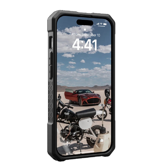 UAG Monarch Pro MagSafe Apple iPhone 15 Pro (6.1 ft) Rugged Case - Kevlar Black (114221113940), 25ft. Drop Protection(7.6M), 10 Years Warranty
