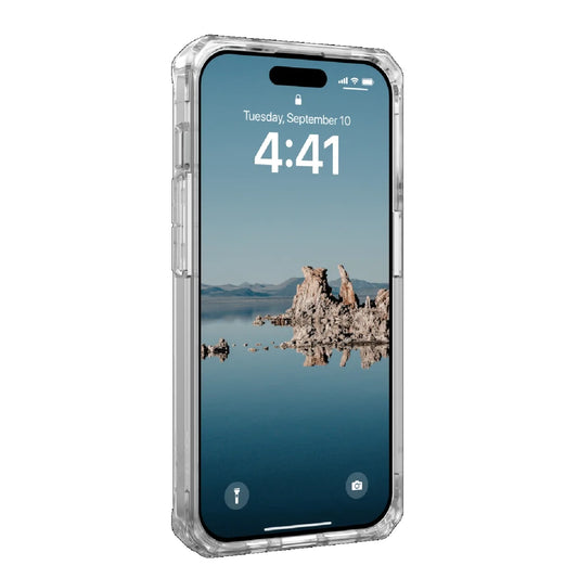 UAG Plyo MagSafe Apple iPhone 15 Pro (6.1 ft) Rugged Case - Ice Silver (114286114333), 16ft. Drop Protection (4.8M), 10 Years Warranty