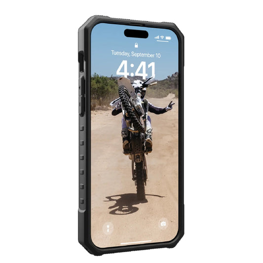 UAG Pathfinder MagSafe Apple iPhone 15 Pro Max (6.7 ft) Rugged Case - Ash (114301113131), 18ft. Drop Protection (5.4M), Tactical Grip, 10 Years Warranty