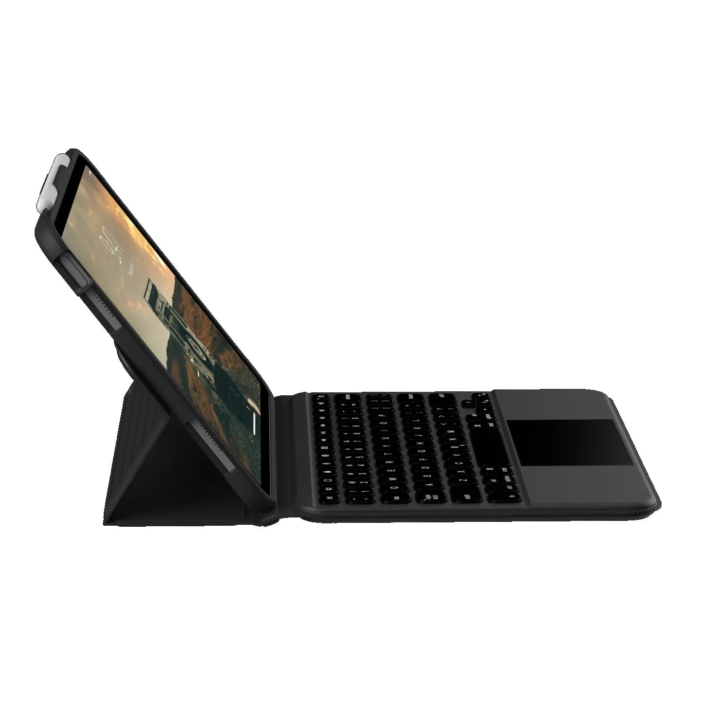 UAG Apple iPad (11.0 ft) 11th Gen (A16) iPad 10th Gen (10.9 ft) Bluetooth Keyboard with Trackpad Backlit Keys Rugged Case-Black Ash - 1 Year Warranty