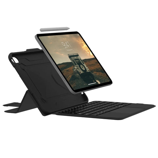 UAG Apple iPad (11.0 ft) 11th Gen (A16) iPad 10th Gen (10.9 ft) Bluetooth Keyboard with Trackpad Rugged Case (English)- Black Ash - 1 Year Warranty