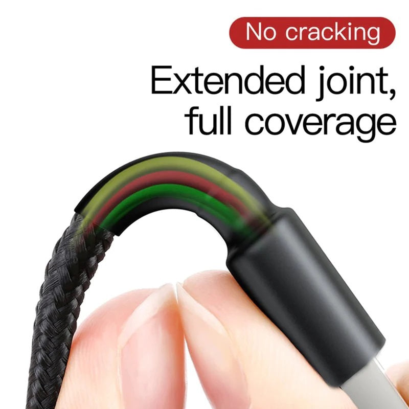 USP BoostUp Lightning to USB-A Cable (3M) Black - Quick Charge Connect, 2.4A Rapid Charge,Durable Reliable,Nylon Weaving,Apple iPhone iPad MacBook