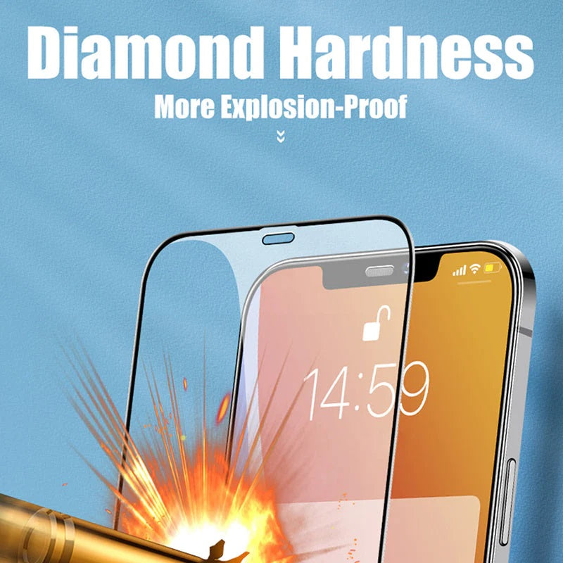 USP Apple iPhone 15 Pro Max (6.7 ft) Armor Glass Full Cover Screen Protector - 5X Anti Scratch Technology, Perfectly Fit Curves, 9H Surface Hardness