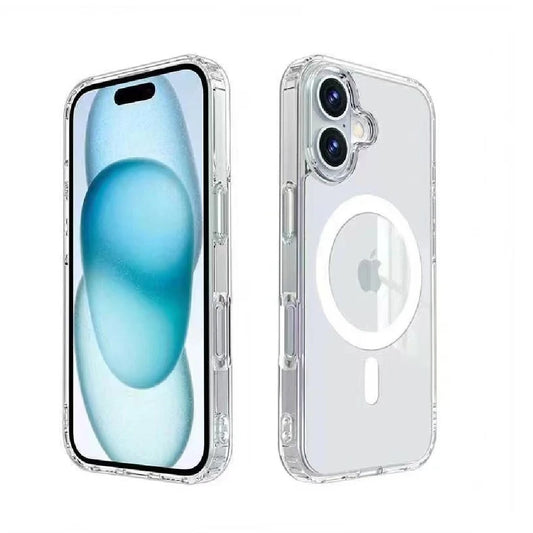 USP Apple iPhone 16 (6.1 ft) Clear Rock Shockproof Case with MagSafe - Ultra-Thin, Lightweight, Non-Slip, Multi-Layer, Strong And Durable Materials