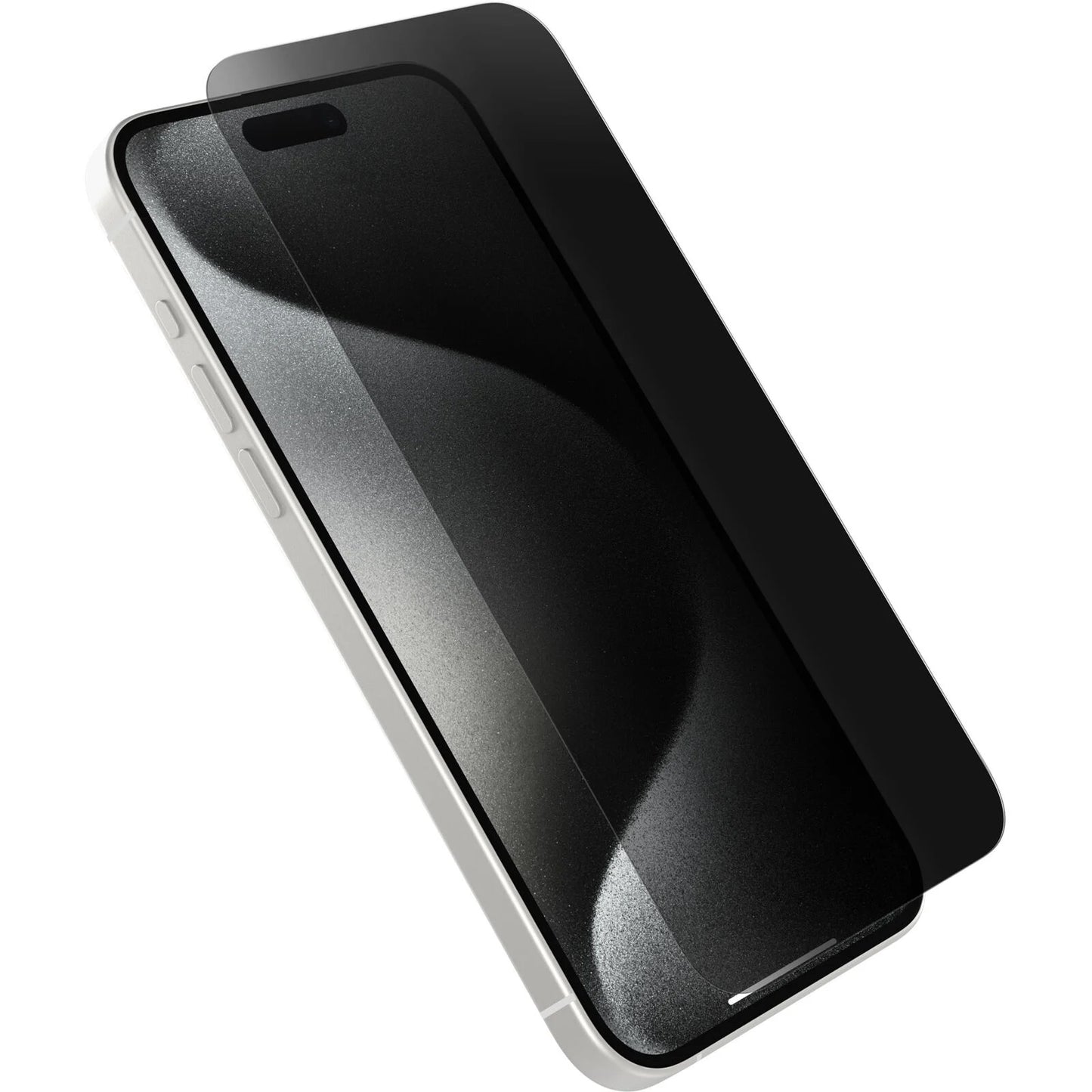 OtterBox Premium Pro Glass Antimicrobial Privacy Apple iPhone 15 Pro Max (6.7) Screen Protector Clear-(77-94012),DROP 6ft Protection,2 Years Warranty