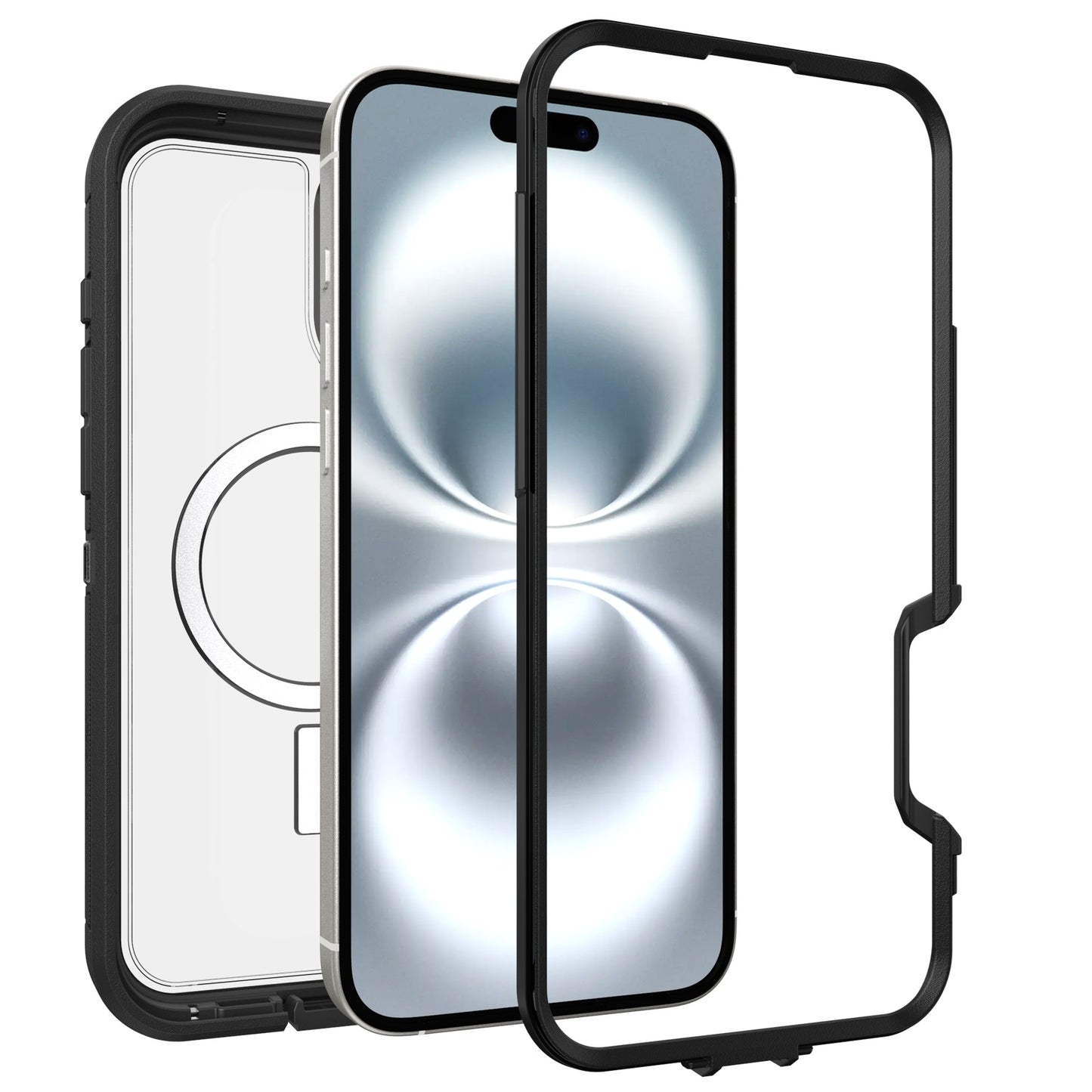OtterBox Defender XT MagSafe Apple iPhone 16 Plus (6.7 ft) Case Clear Black - (77-96044), DROP 7X Military Standard,Multi-Layer, 7 Years Warranty