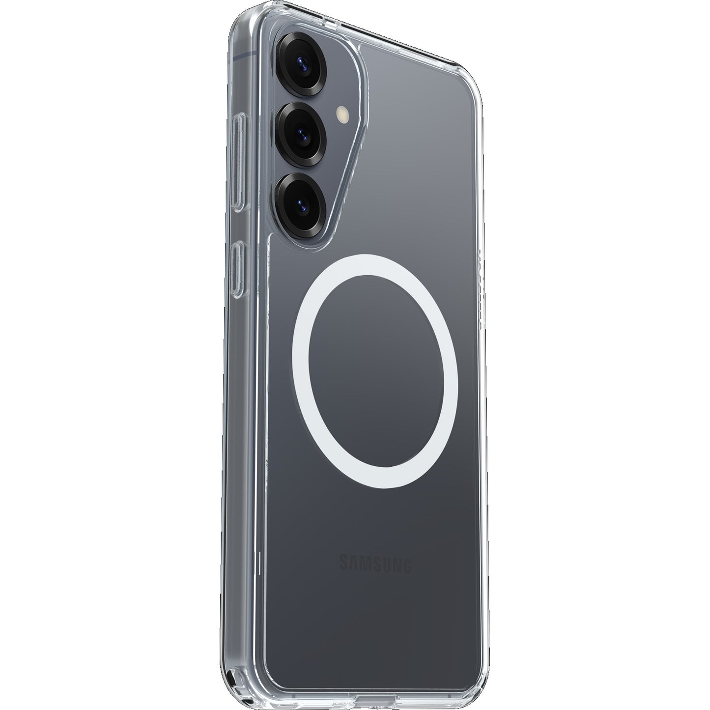 OtterBox Symmetry Clear Magnets Samsung Galaxy S25 5G (6.7 ft) Case Clear - (77-97464), DROP 3X Military Standard, Raised Edges, 7 Years Warranty