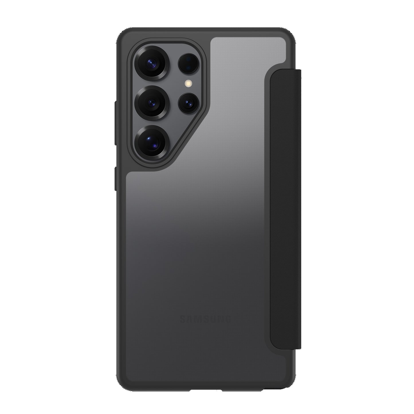 OtterBox React Folio Samsung Galaxy S25 Ultra 5G (6.9 ft) Case Black Crystal (Clear Black) - (77-97833), DROP Military Standard, 7 Years Warranty