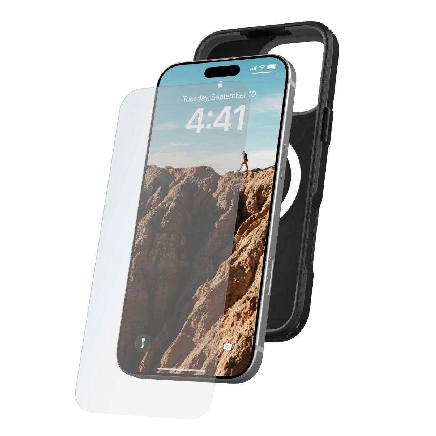 UAG Shield Apple iPhone 16 (6.1 ft) Tempered Glass Screen Protector - Clear (14436511NA), Antimicrobial,Scratch Resistant, 1 Year Warranty