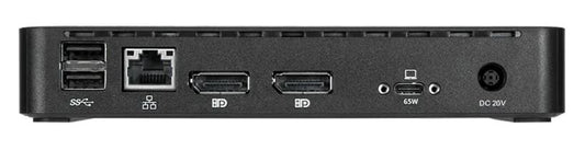 Targus Universal USB-C Dual Video 4K Docking Station with 65W Power Delivery Support 1x5K or 2x4K UHD 60Hz 2xDP USB-C 3xUSB-A GLAN Audio Combo