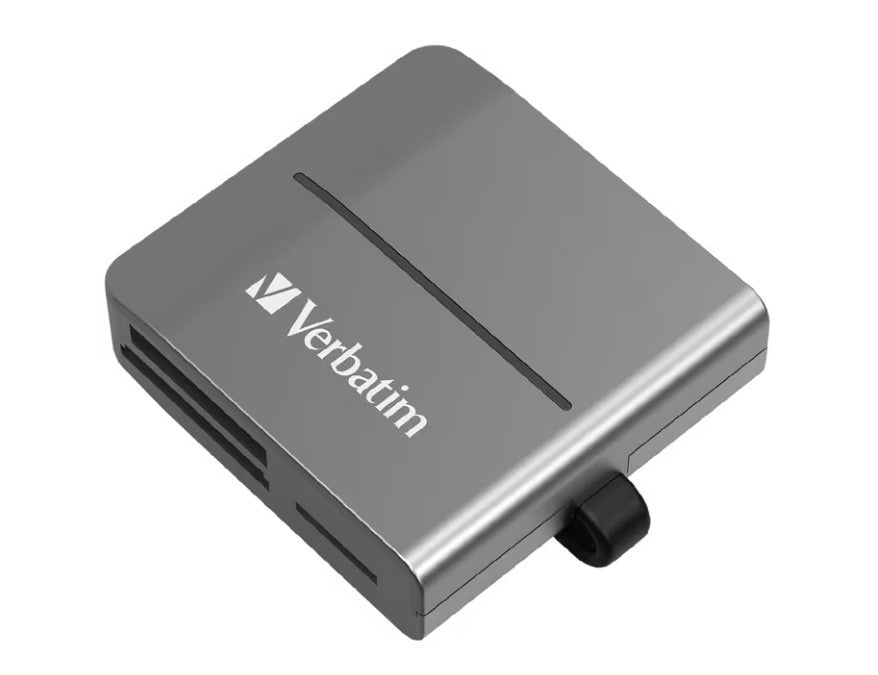 Verbatim USB 3.2 Gen 1 All- in-1 Card Reader SD, SDHC, SDXC, microSD, microSDHC, microSDXC, CF-1, Memory Stick, MS-Pro Duo, xD, and M2.