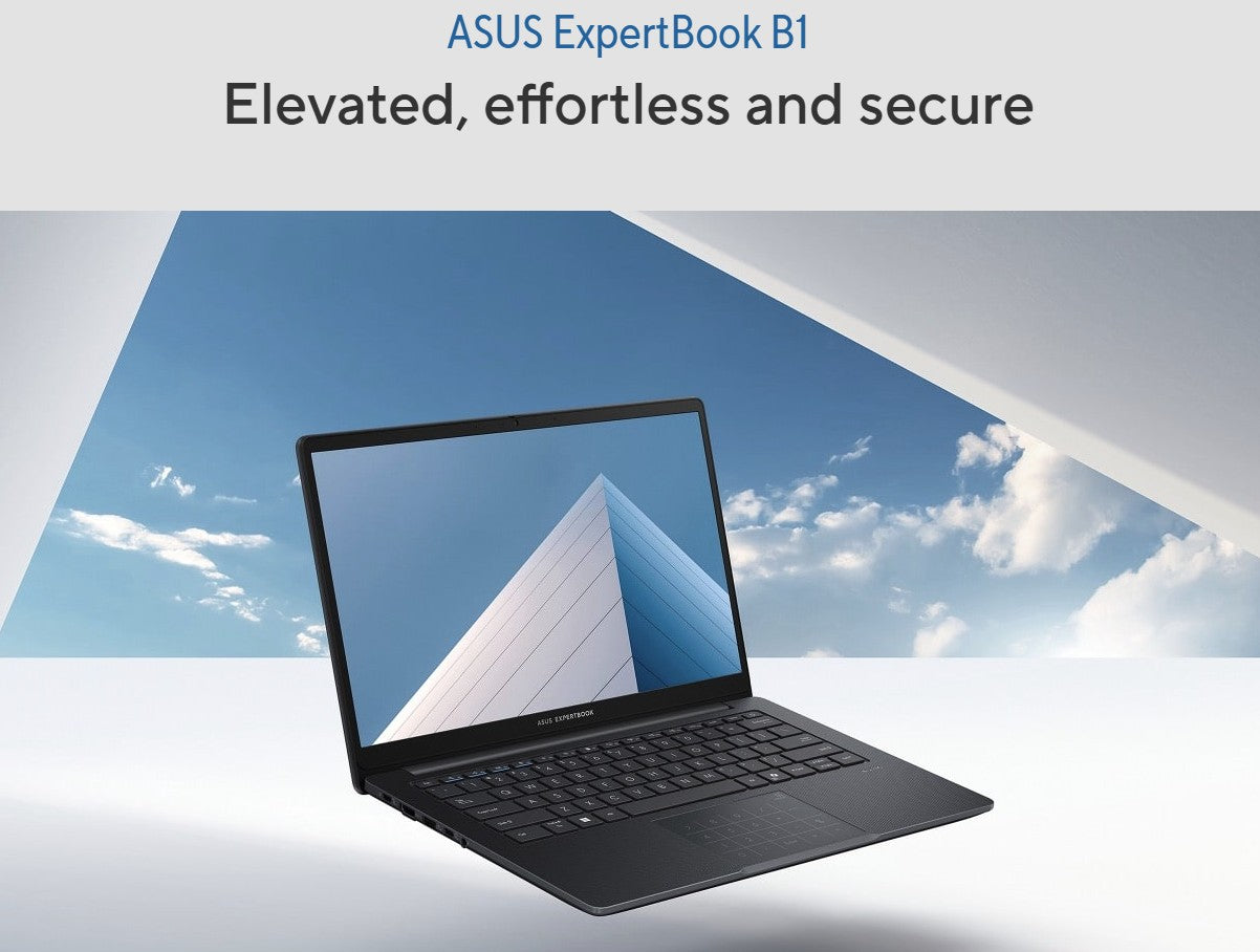 ASUS ExpertBook 14 ft B1403CVA Win11 PRO, FHD, Inte i7-1355U, 32GB, 512GB, USB-C PD DP, AI Meet, Grey, 1yr OSW BTT, TPM, Fingerprint, 63w, 1.4 Laptop