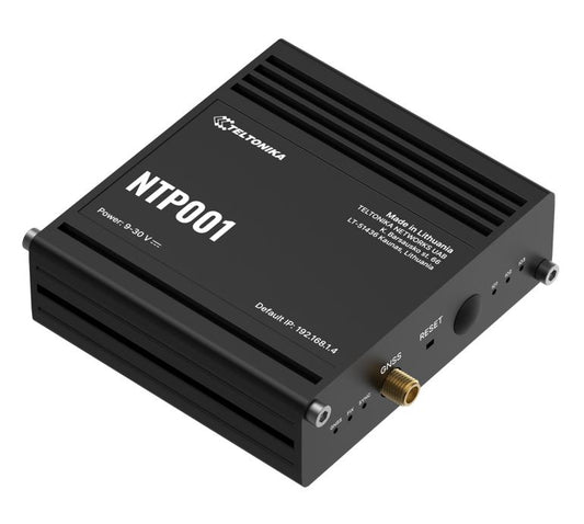 Teltonika NTP001, Accurate low-cost NTP server, Network Time Synchronization, GNSS capabilities, UTC-traceable time, Plug-and-play functionality