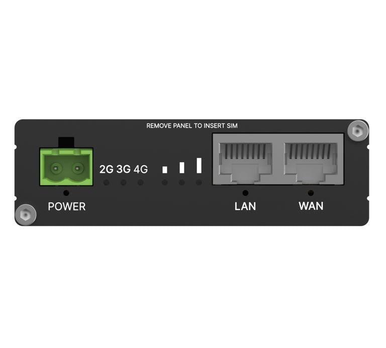 Teltonika RUT206 Industrial 4G Router, Cat 4, RS232 RS485 for serial communication, 2-PIN POWER INPUT, Active and Passive PoE inputs