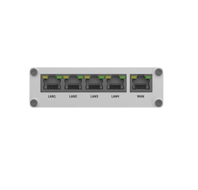 Teltonika RUT300 Industrial Ethernet Router, Rugged Industrial Ethernet Router, 5 Ethernet Ports, 2 Configurable Digital Inputs Outputs, PSU included