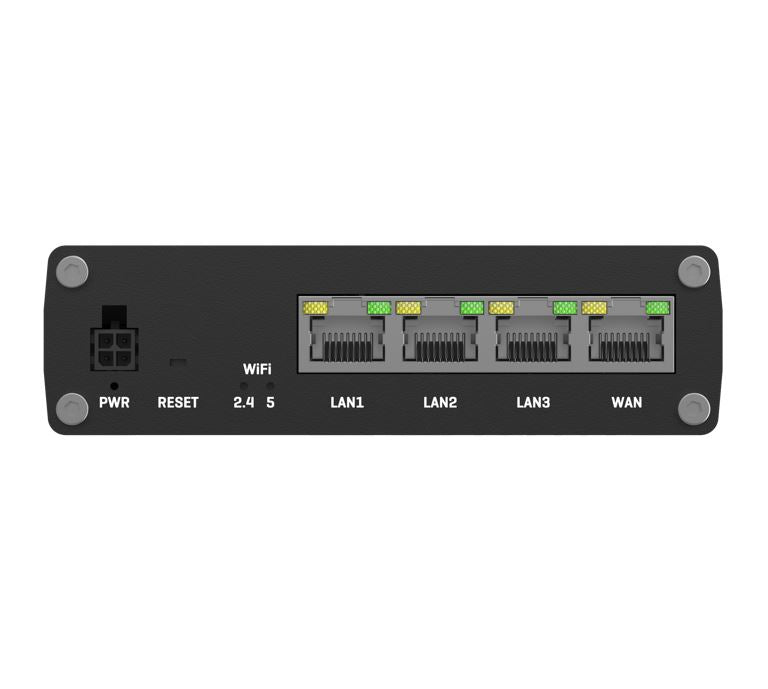 Teltonika RUTM10 wired with 4x Gigabit Ethernet ports, Dual-band Wi-Fi, 128 tag port-based VLANs, PSU included
