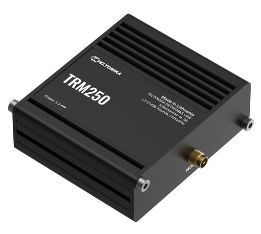 Teltonika TRM250 Industrial Cellular Modem, 4G LTE (Cat M1), NB-IoT, Small Size, USB Interface for Internet Access, External Antenna, PSU excluded