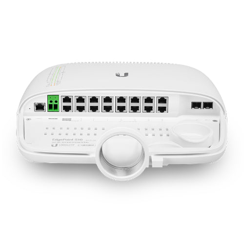 Ubiquiti EdgePoint 16 Port PoE Outdoor WISP Switch - 4x 54v 24v PoE Ports, 12x 802.3af 48v PoE Ports - ESD Power Protection,