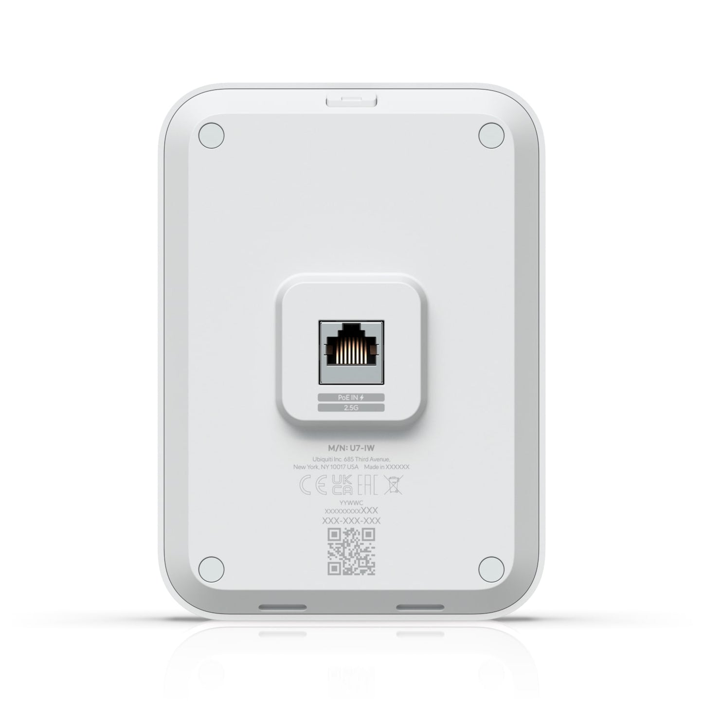 Ubiquiti U7 In-Wall, Wall-mounted WiFi 7 AP,4 Spatial Streams,Integrated 2.5 GbE PoE Switch, For Hospitality,115 m² Coverage, PoE PoE Power